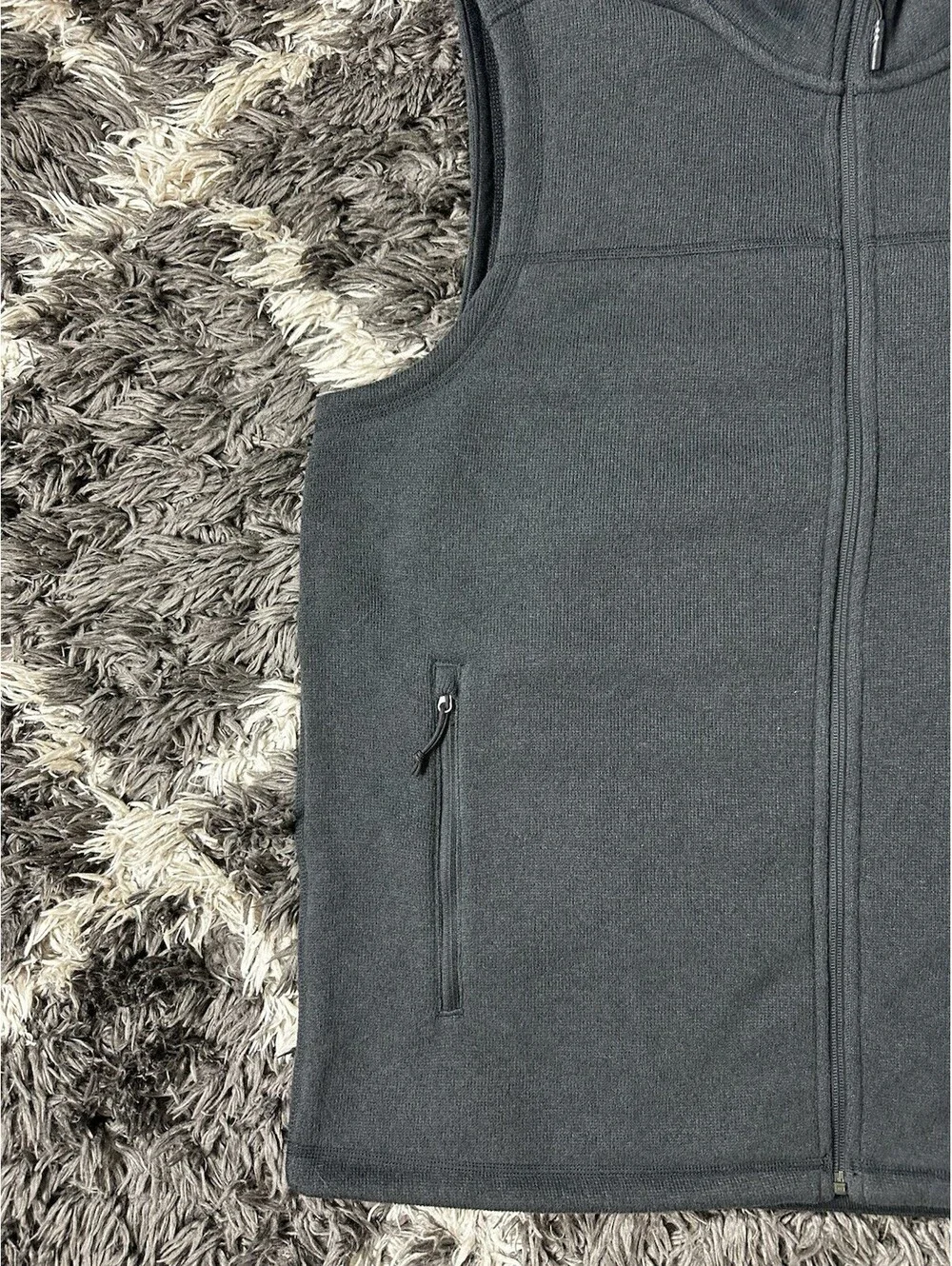 The North Face Mens XL Fleece Vest Black Full Zip Kyber Herbicide Corporate